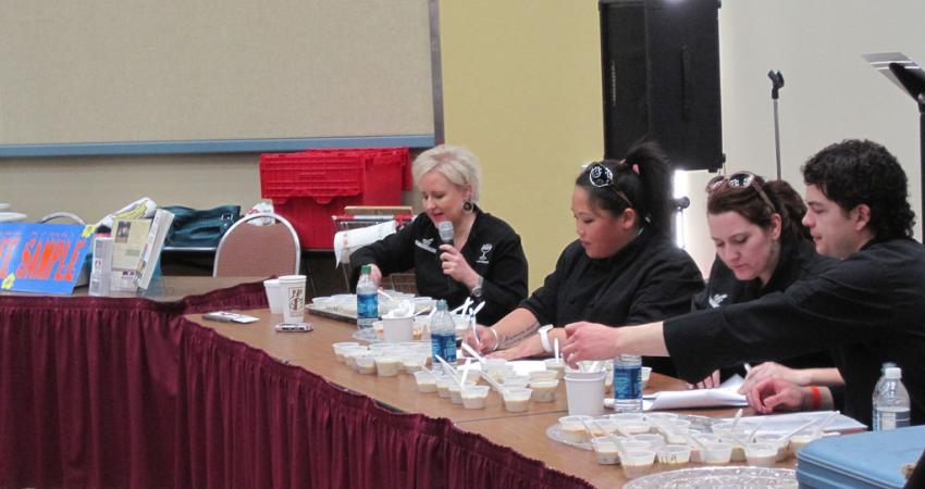 Chowder competition judges at the Ocean Shores Razor Clam Festival.