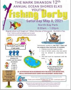 2021 Ocean Shores Fishing Derby poster.