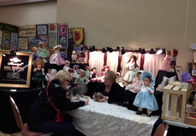 Antique Doll Booth at the Ocean Shores Antique Show.